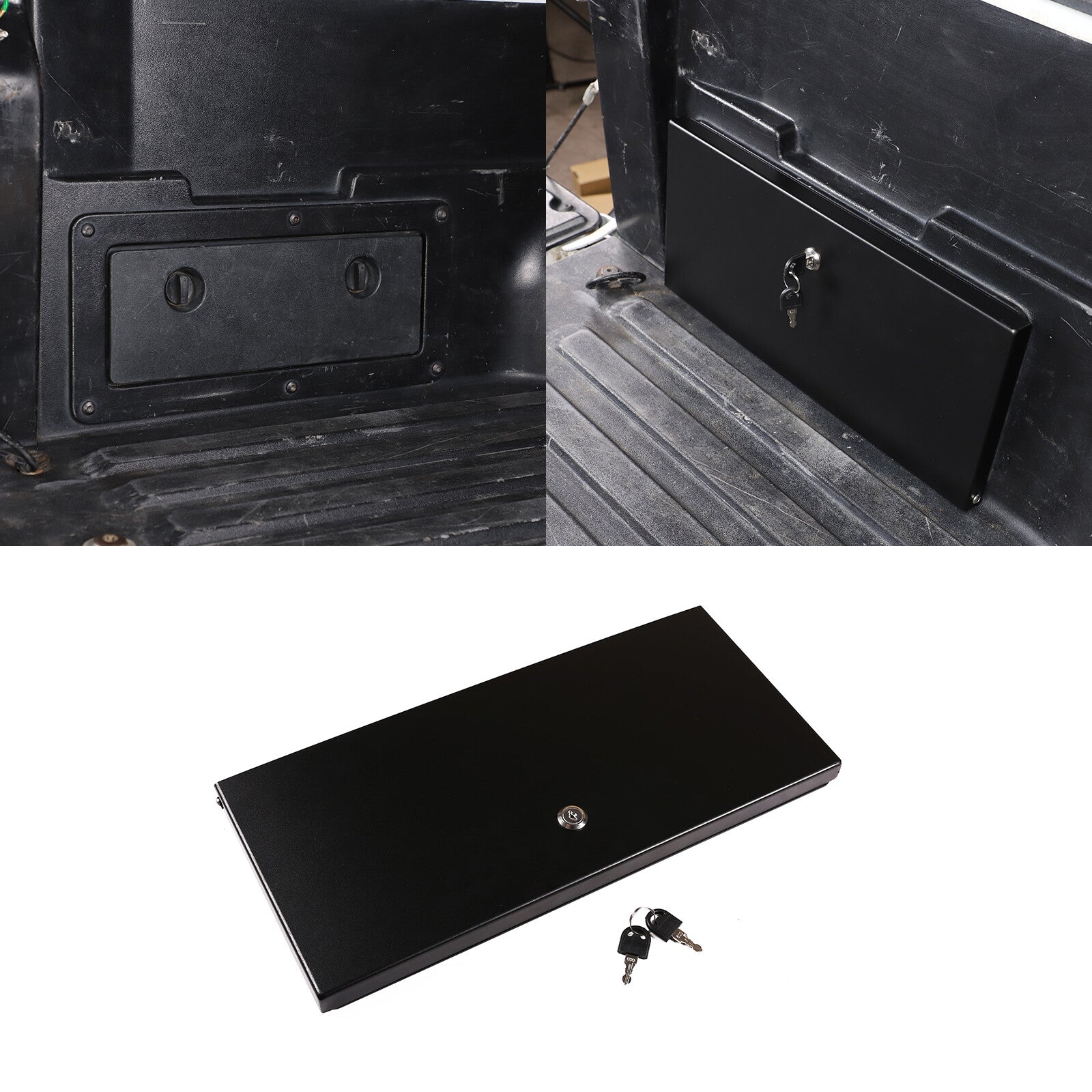 Fit 2005 - 2022 Tacoma Rear Bed Right Safety Storage Lock Box Steel Protective Cover - n