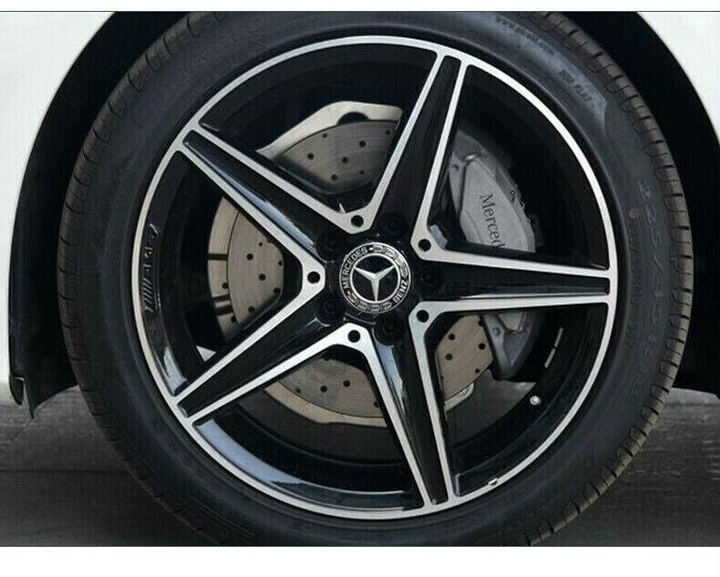 4-piece wheel hub cap, wheel center cap, badge cover, badge for Mercedes-Benz 75mm