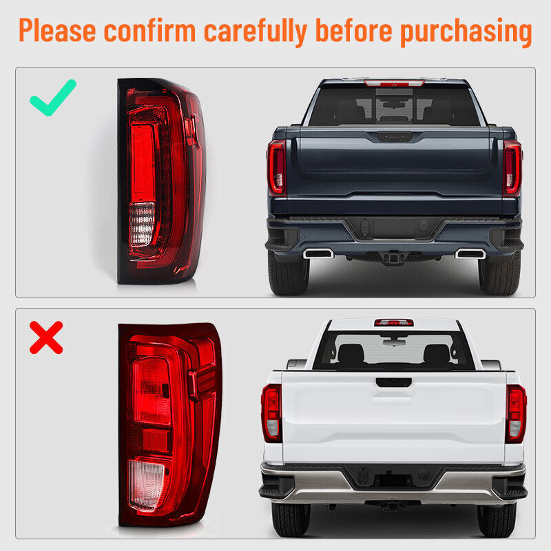 1pc Rear Right LED Tail Lights for GMC 2019-2023 for Sierra 150 86820474; GM2801310