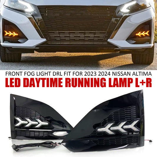 LED Daytime Running Lamp L+R Front Fog Light DRL for 2023 2024 for Nissan Altima