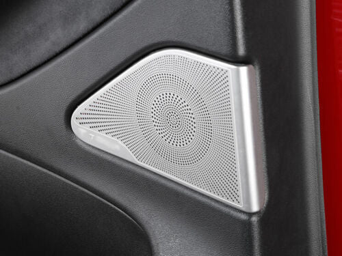 6pc for Tesla Model 3 2017-2023 Silver Steel Inner Door Speaker Frame Cover Trim