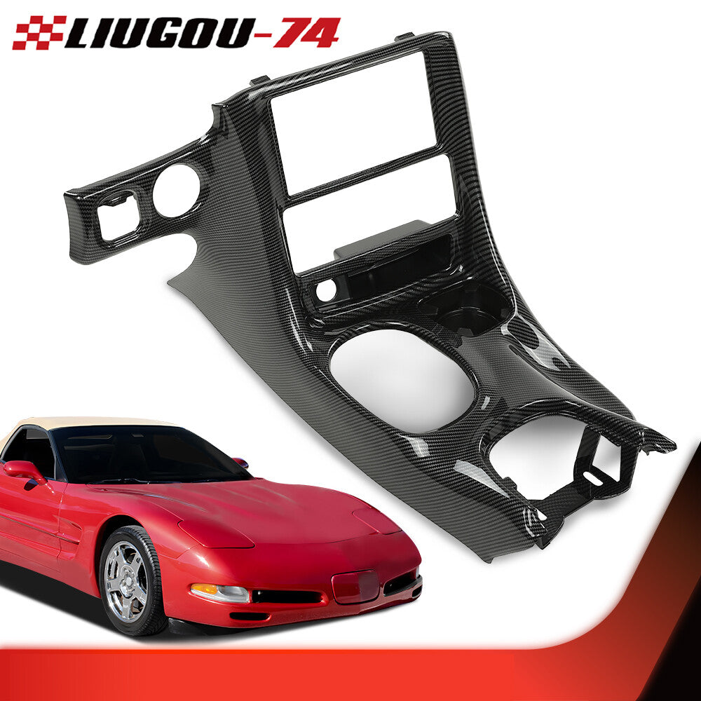 Suitable for 1997-2004 for Corvette C5 carbon fiber style dual Din Dash radio frame kit- v