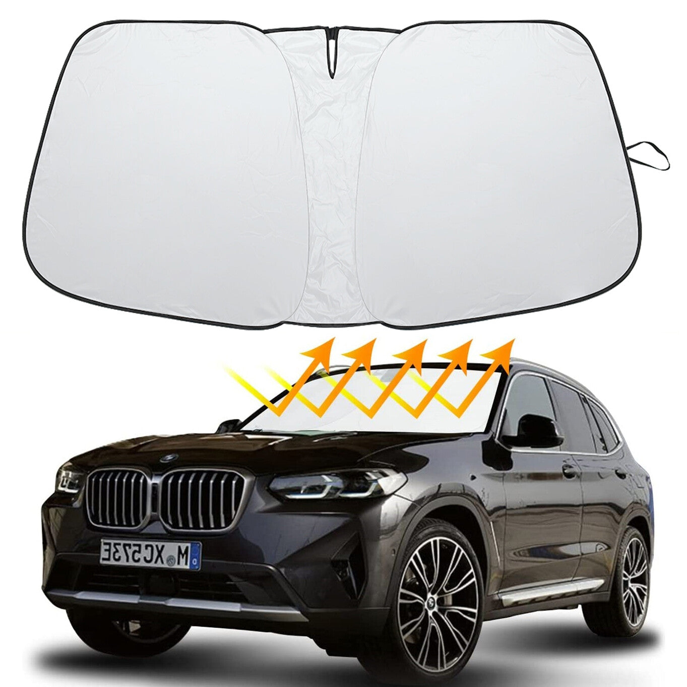 Custom-made foldable windshield sunshade cover suitable for 2018-2024 X3 SUVs. n