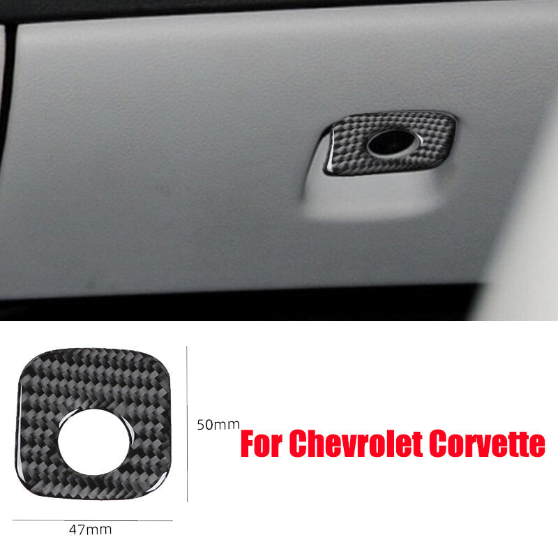 Carbon fiber car passenger side storage box handle trim for Corvette C6 2005 - 2013 - n