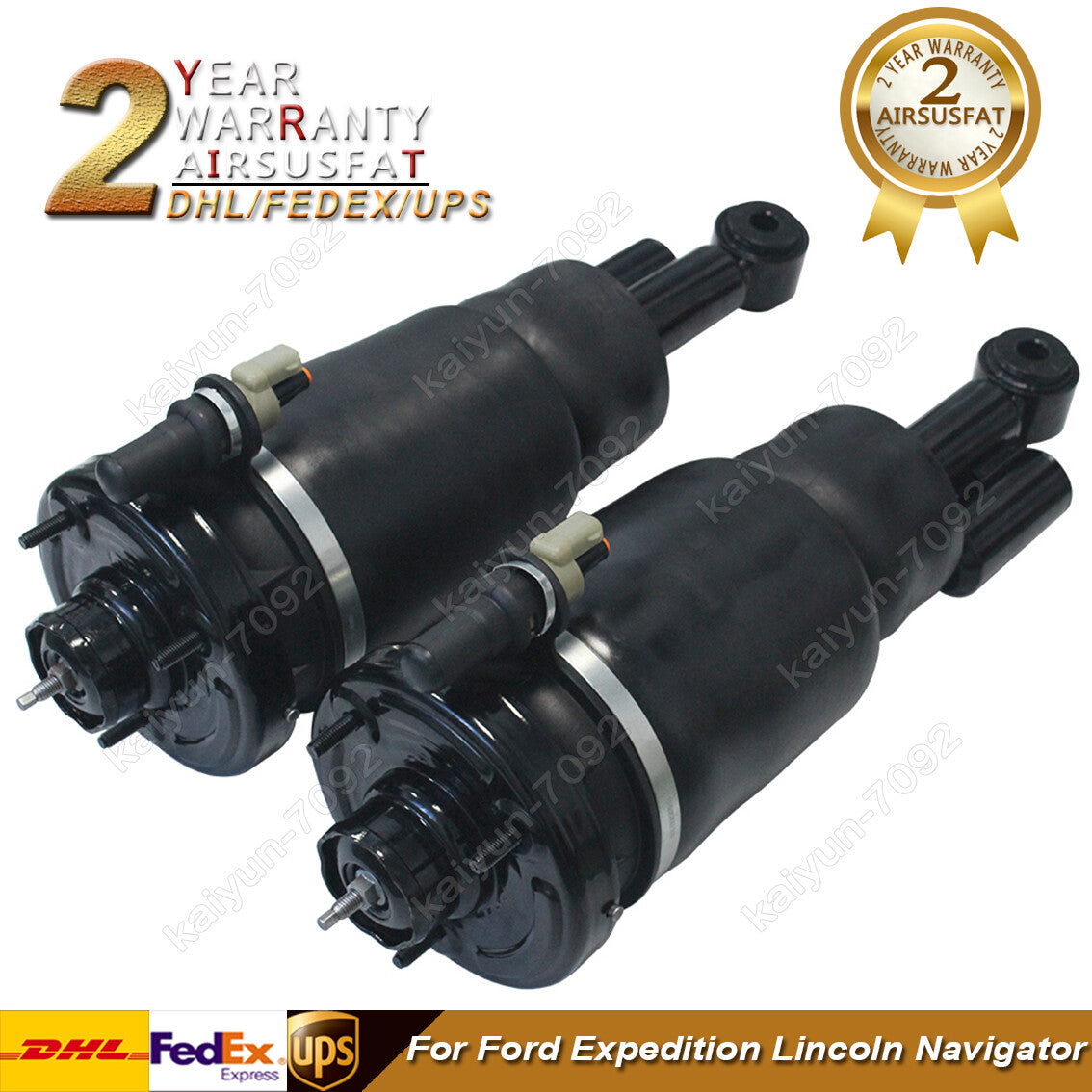 Pair for Ford Expedition for Lincoln for Navigator Rear Air Suspension Shock 3L1Z18125AB