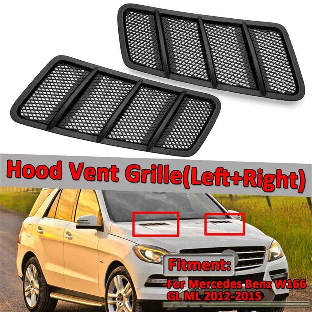 for Mercedes W166 ML GL Class 2012-2015 L&R Car Hood Air Vent Grille Cover Pair v