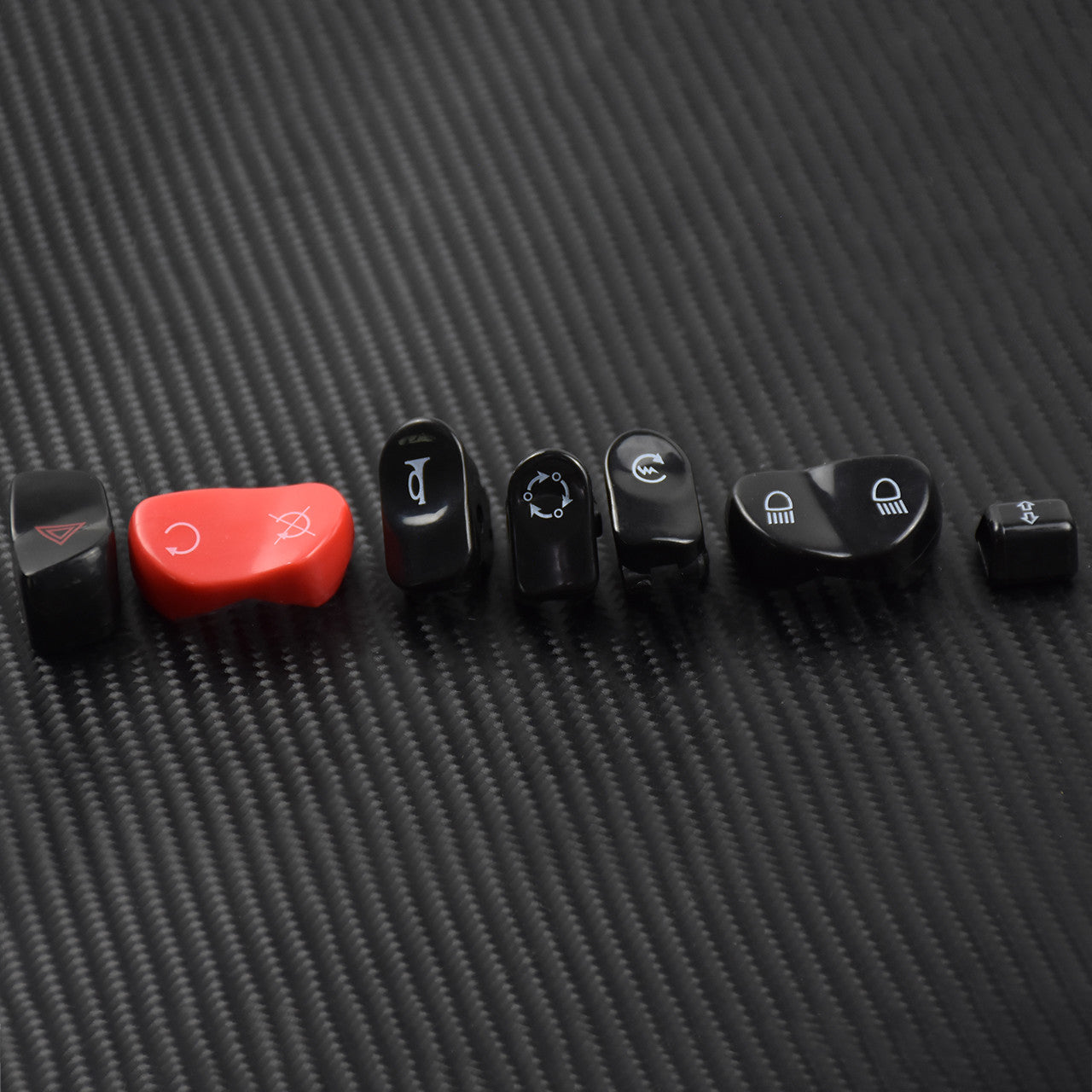 7Pcs Hand Controls Housing Replacement Switch Cover Button Cap Fit For Victory