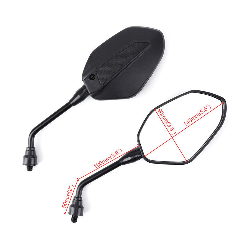 US 360¡ã Rotatable 10mm Thread Rearview Side Mirrors Motorcycle ATV Pit Bike Set v