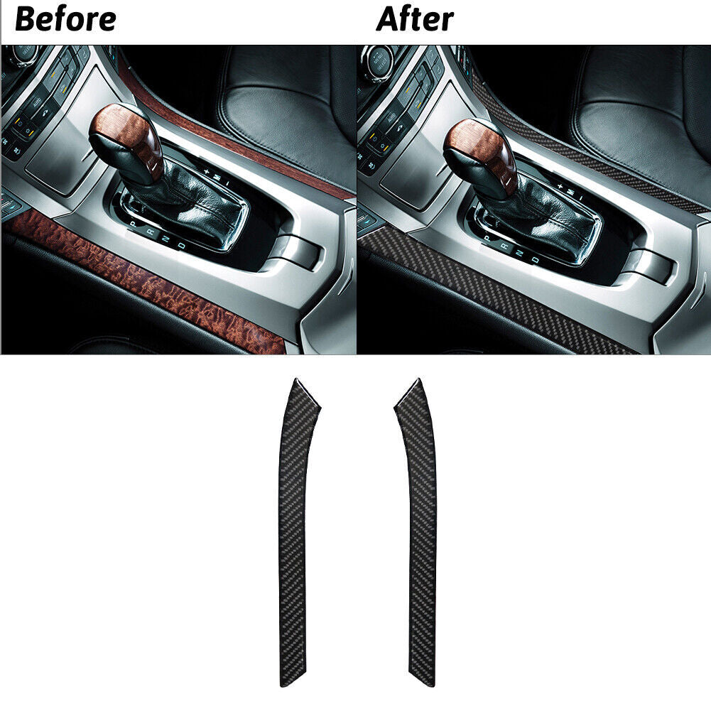 2PCS for 2008-13 for Cadillac CTS Carbon Fiber Transmission Side Cover Trim