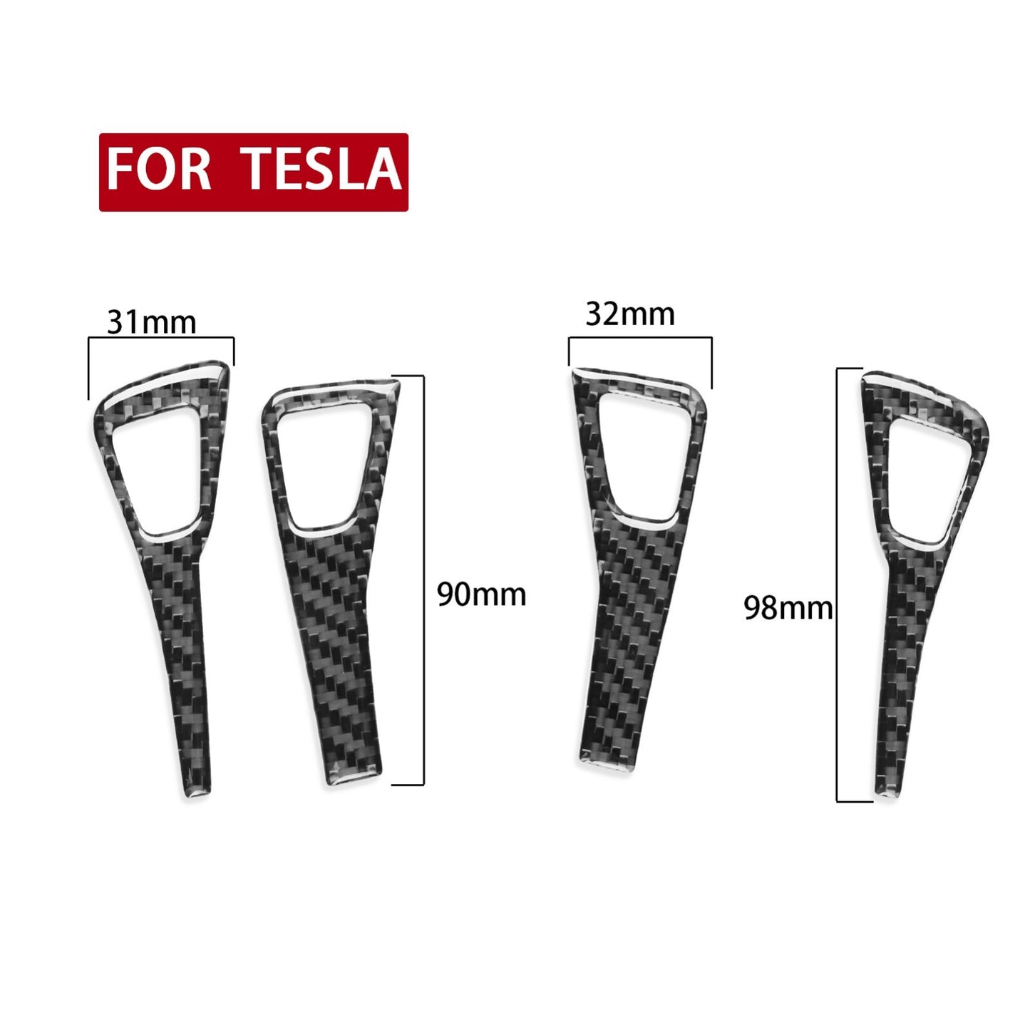 Carbon fiber interior window lift switch cover for Model 3 Y 17-22- n