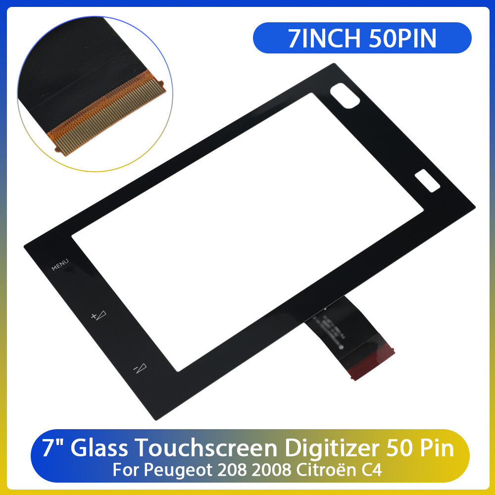 F¨¹r for Peugeot 208 2008 for Citron C4 Auto DVD GPS 7 Zoll Touchscreen Glas Digitize