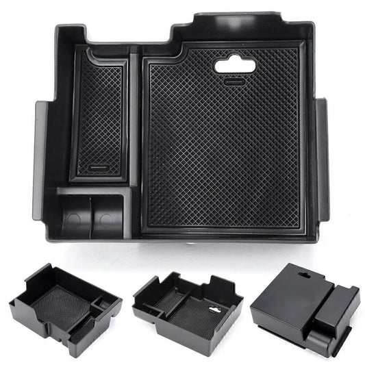 Fit  for ford  Explorer 2011-2017 Console Armrest Storage Bin Box Tray Container Black Q