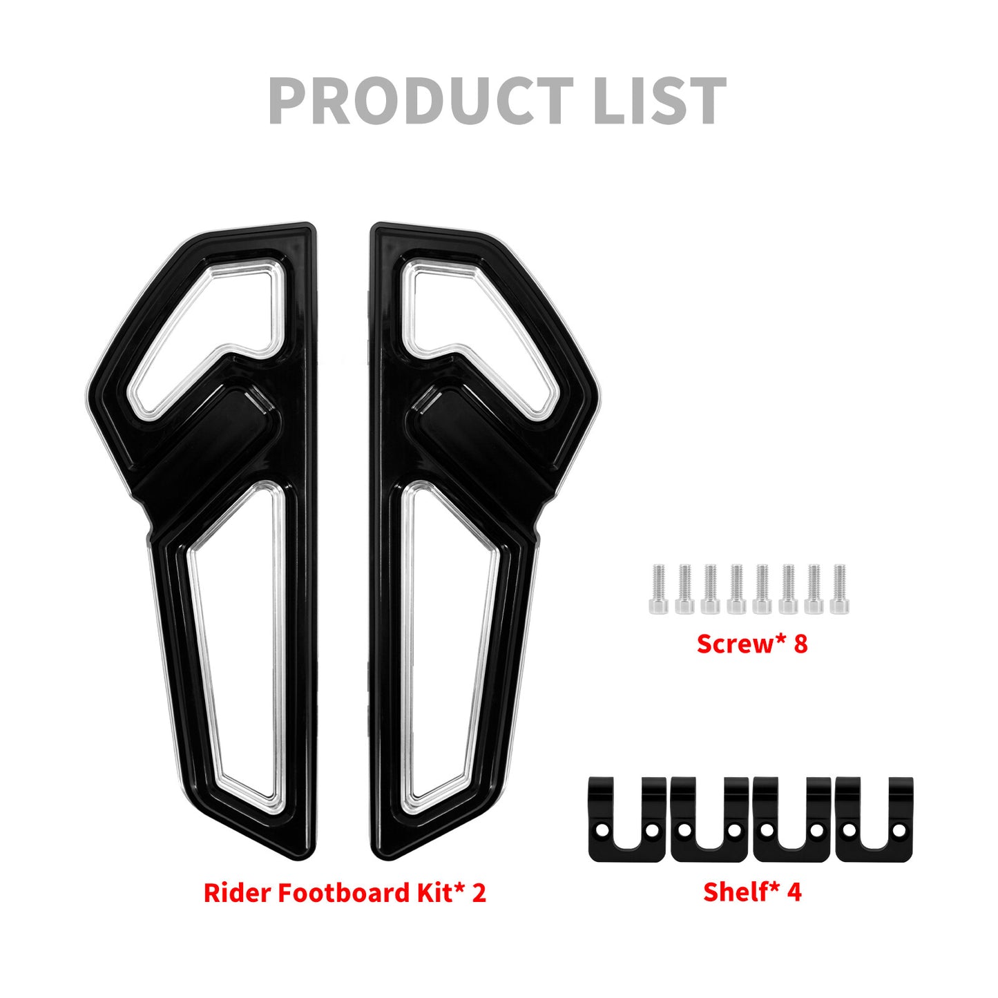 Driver Empire Footboards Floorboards for Harley Touring Street Road Glide Dyna