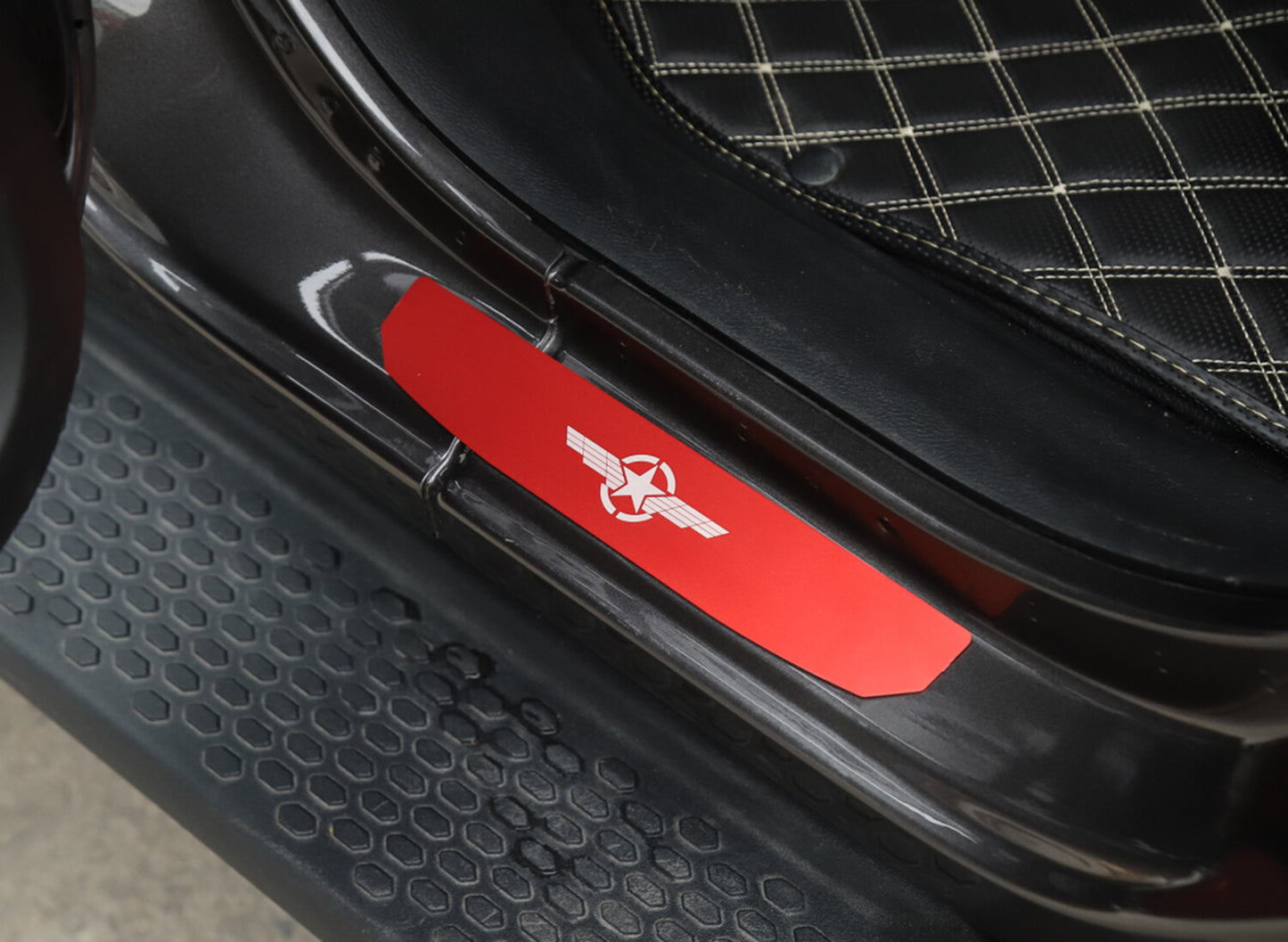 Aluminum Red Door Sill Guards for 2018-2023 for Jeep for Wrangler JL JT Entry Protection