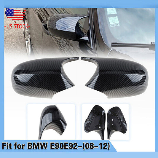 A pair of M3 style carbon fiber colored side mirror covers for E90 E91 E92 E93- v