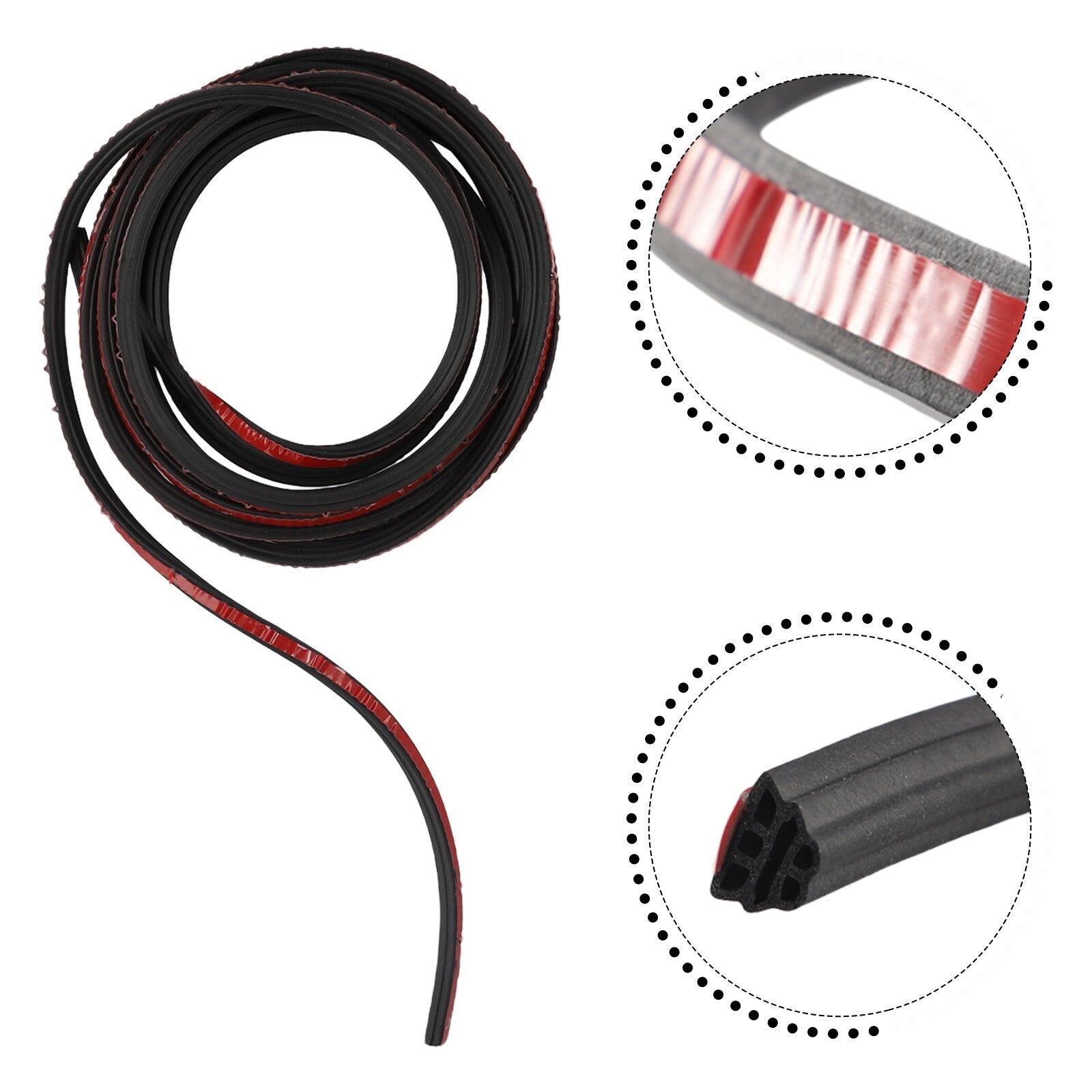 3-Layer Rubber Accessories Sound Insulation 1pc new Car Door Seal Strips