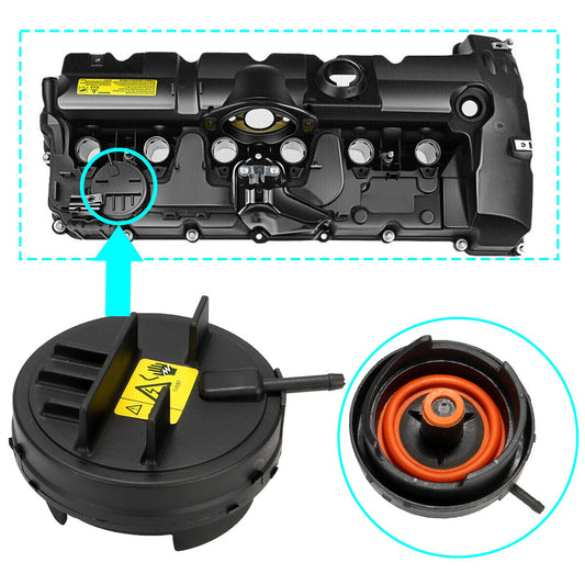 PCV Valve Cover for BMW 128i 328i 328xi 528i 528xi X3 X5 Z4 N52 2.0L-3.0L 06-13 Q
