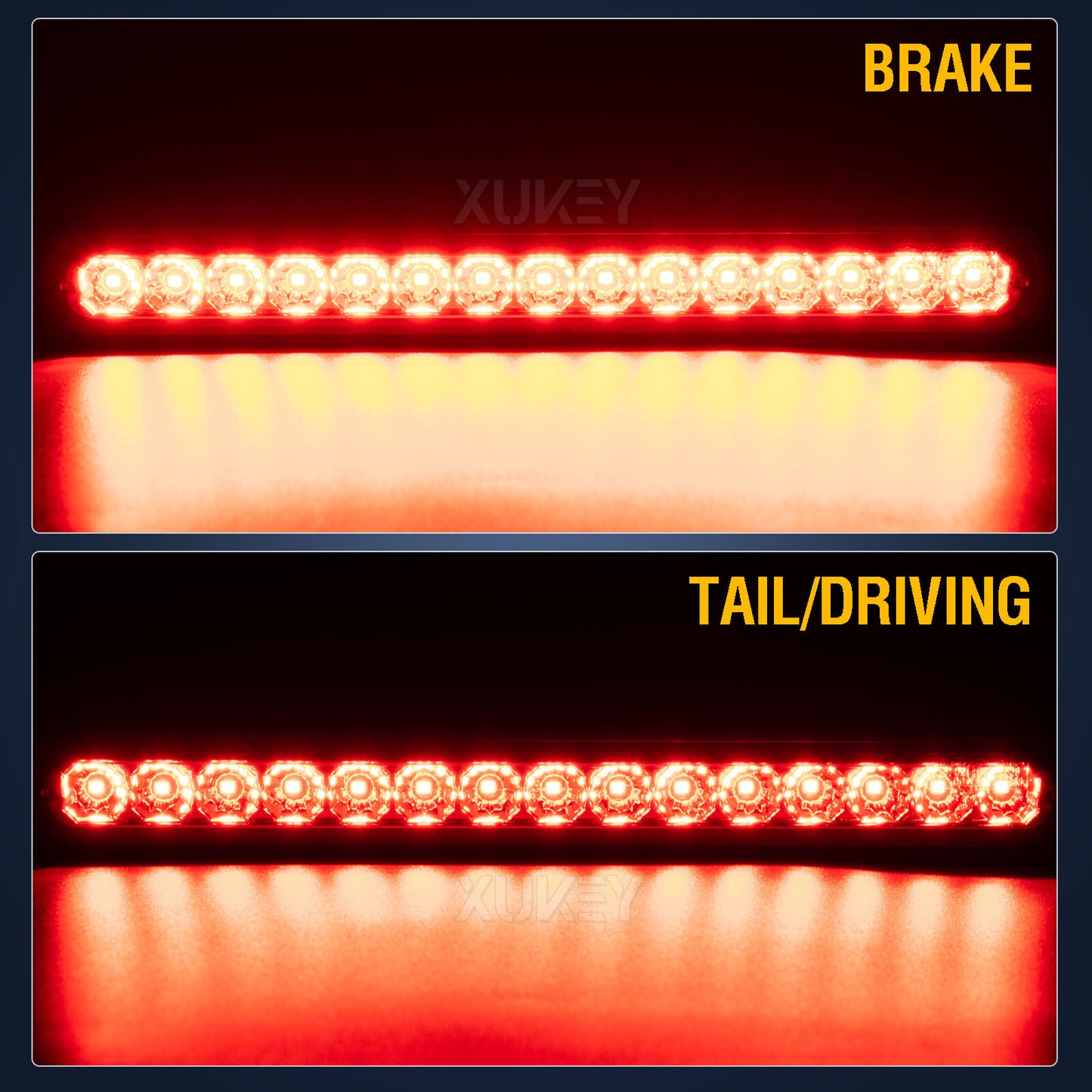 Red additional brake light taillight indicator LED light beam trailer truck 12V-24V Q