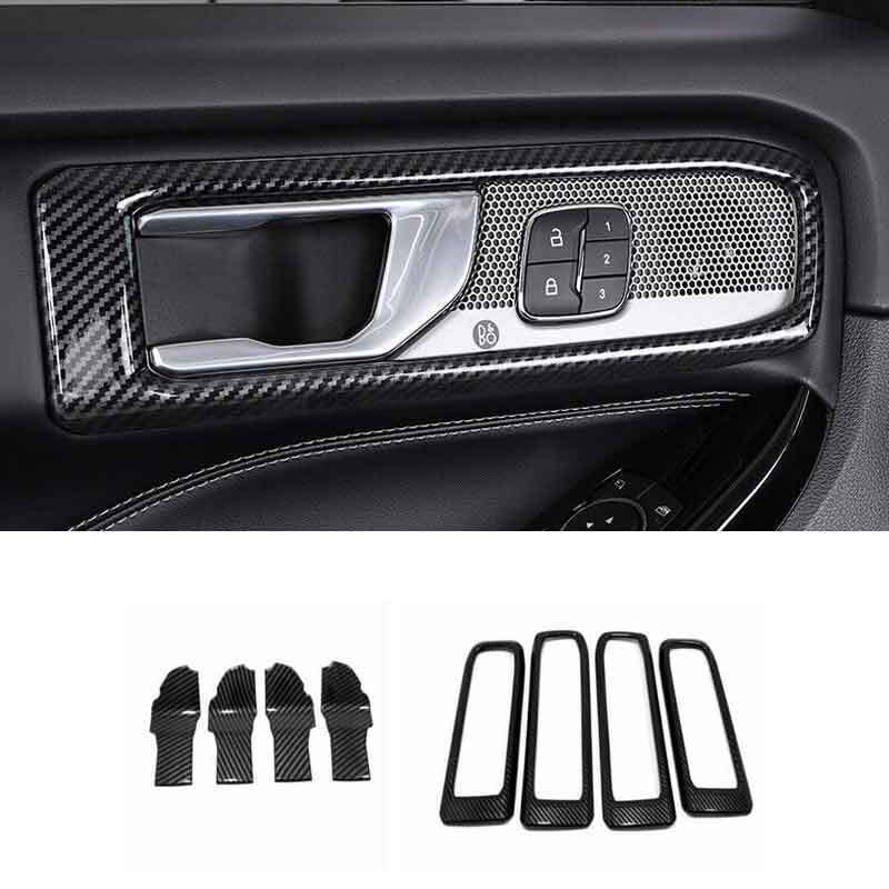8X Inner Door Handle Bowl Cup Trim for Ford Explorer 20-2024 Carbon Fiber Look