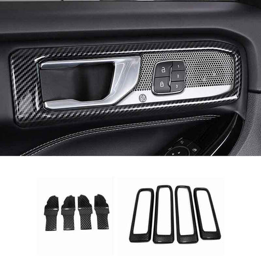 8X Inner Door Handle Bowl Cup Trim for Ford Explorer 20-2024 Carbon Fiber Look