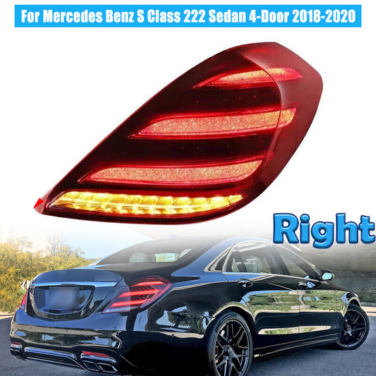 Right Tail Light Brack Lamp for Mercedes Benz S Class 222 Sedan 4-Door 2018-2020