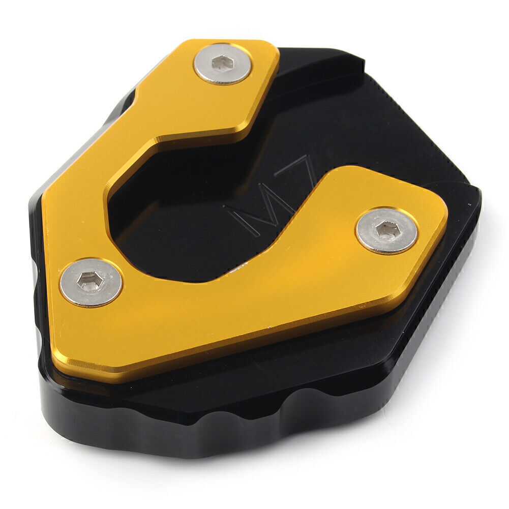 for Yamaha MT-07 FZ-07 Gold Motorcycle Kickstand Side Stand Extension Plate Pad Q
