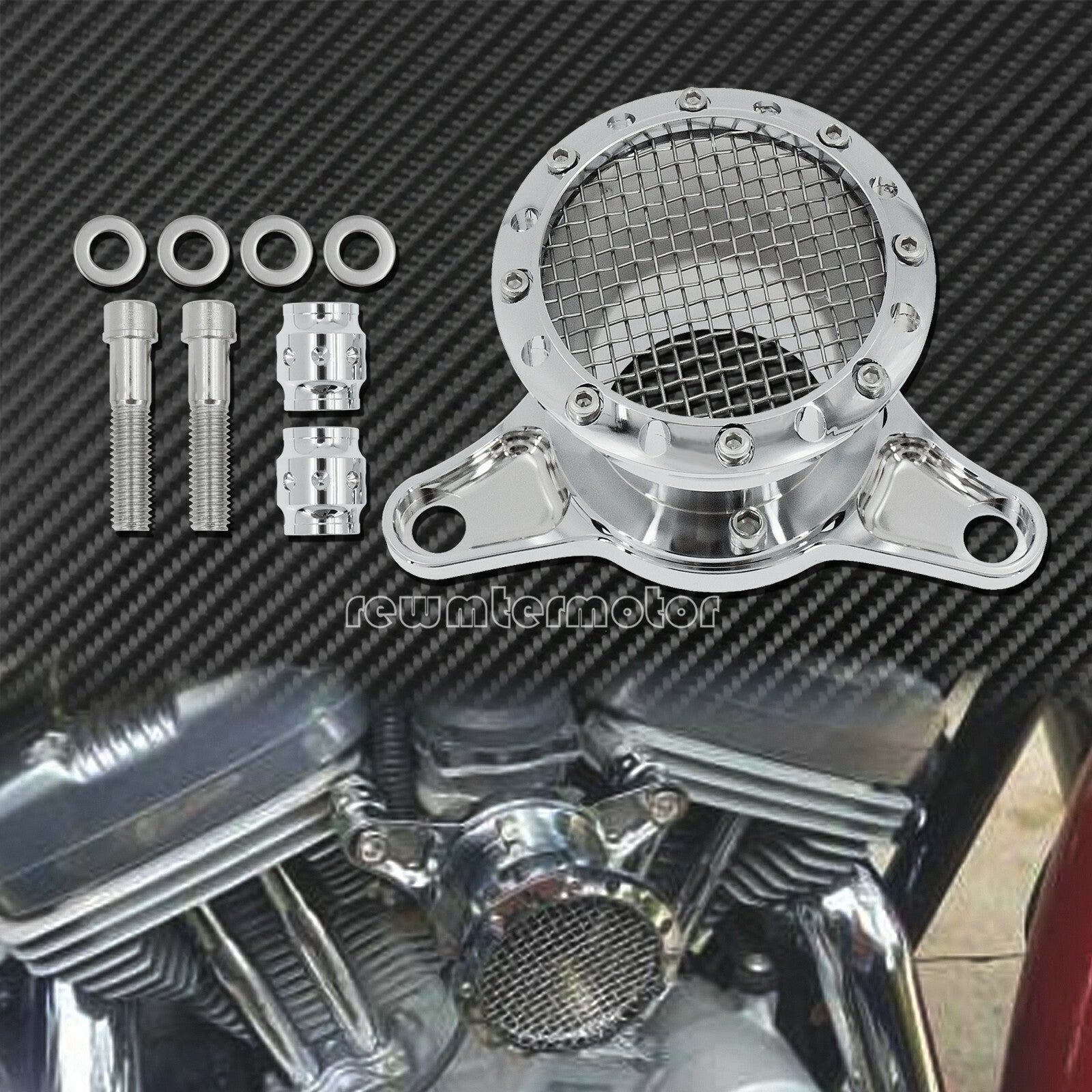 Chrome Velocity Stack Air Clear Air Filter Fit for Harley 04-19 Sportster XL 883 Q