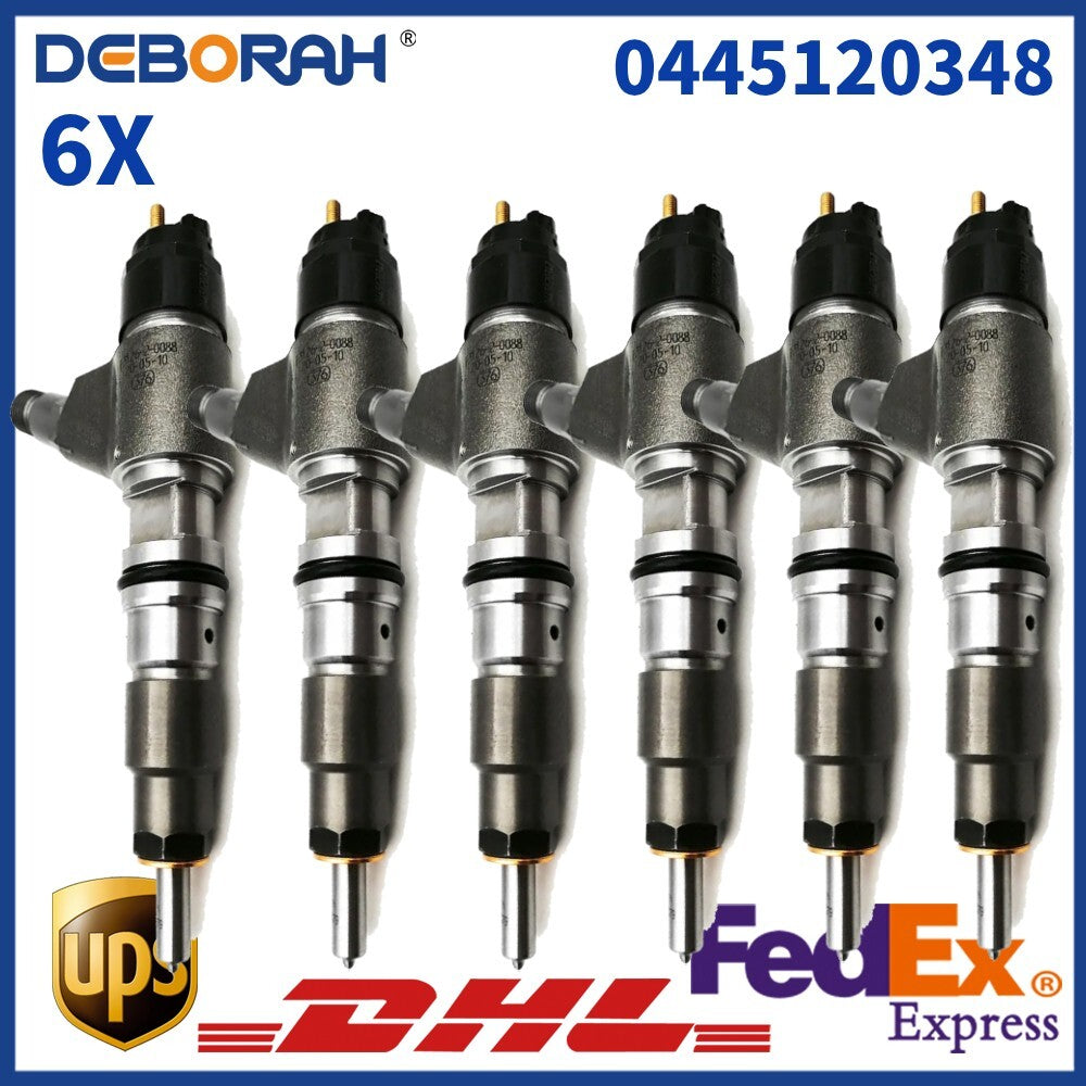 6PCS 0445120347 0445120348 Fuel Injector Fit for C7.1 Engine CAT 320D2 Crawler