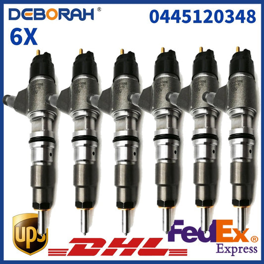 6PCS 0445120347 0445120348 Fuel Injector Fit for C7.1 Engine CAT 320D2 Crawler