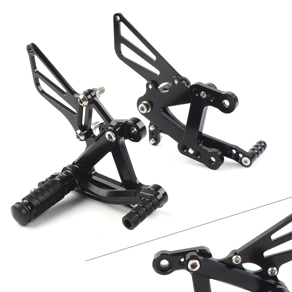 for Kawasaki ZX6R 03 04 Black 1Set Motorcycle Rear Rearsets Foot Peg Pedal