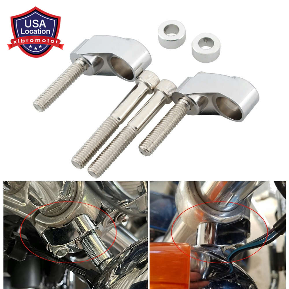 39-49mm Front Turn Signal Bracket Relocation Kit for Harley Softail Dyna XL 883 Q