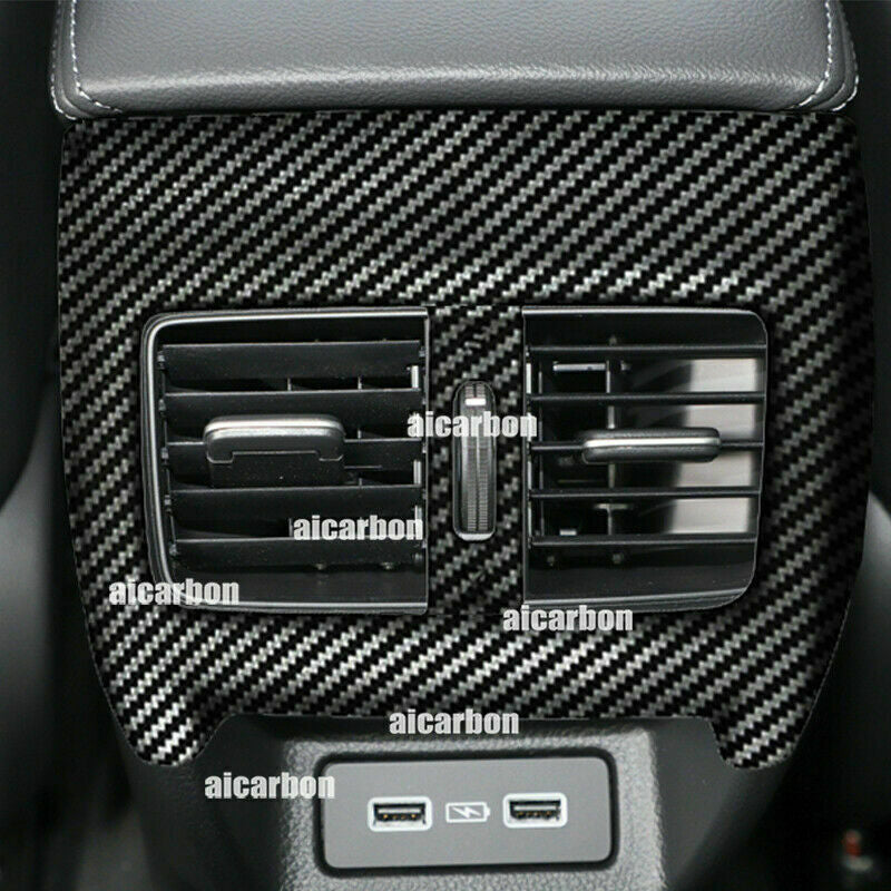 for Honda for Civic 2022-2023 Carbon Fiber ABS Inner Rear Air Vent Outlet Cover Trim