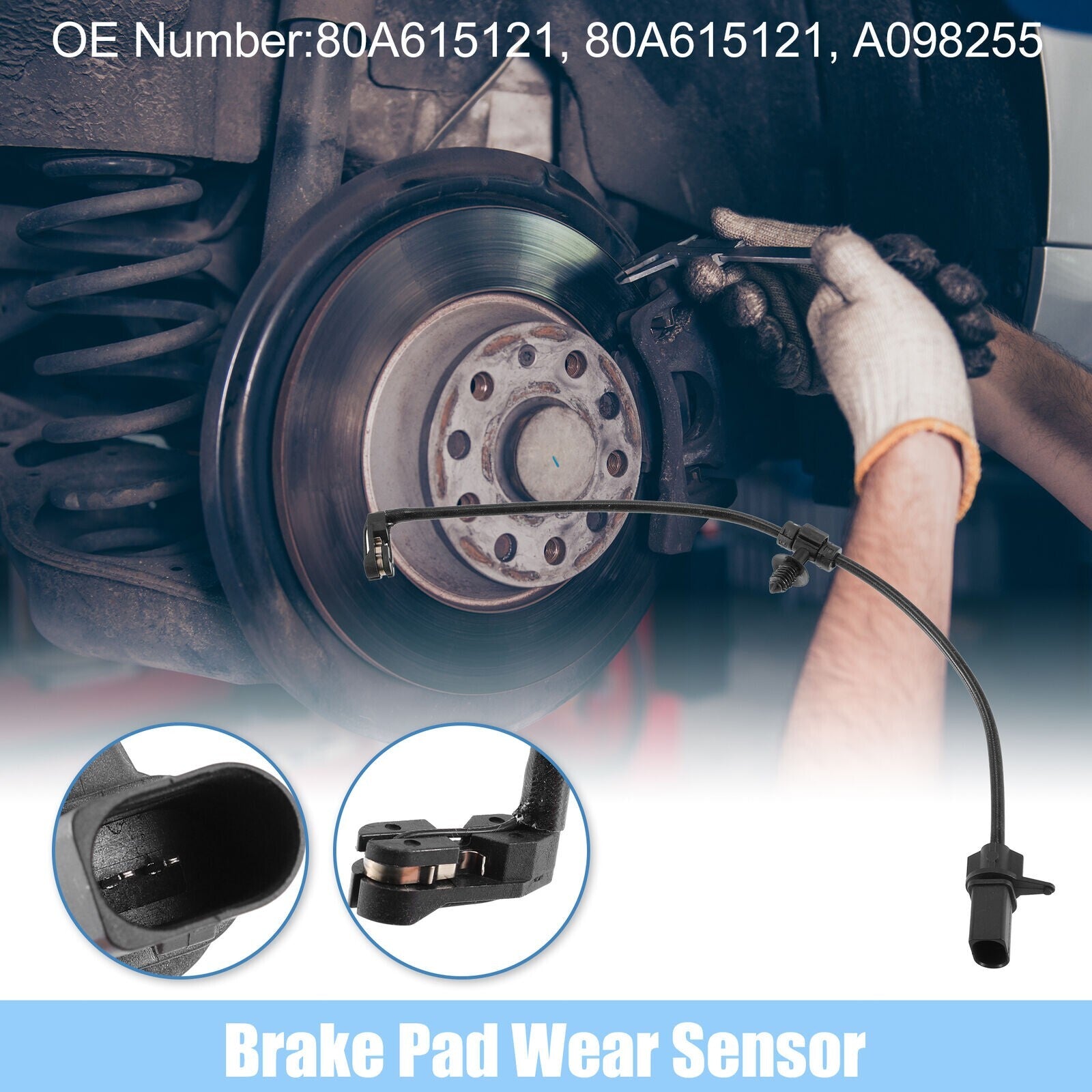 80A615121 Rear Brake Pad Wear Indicator Sensor Replacement Part for Audi Q5 A6