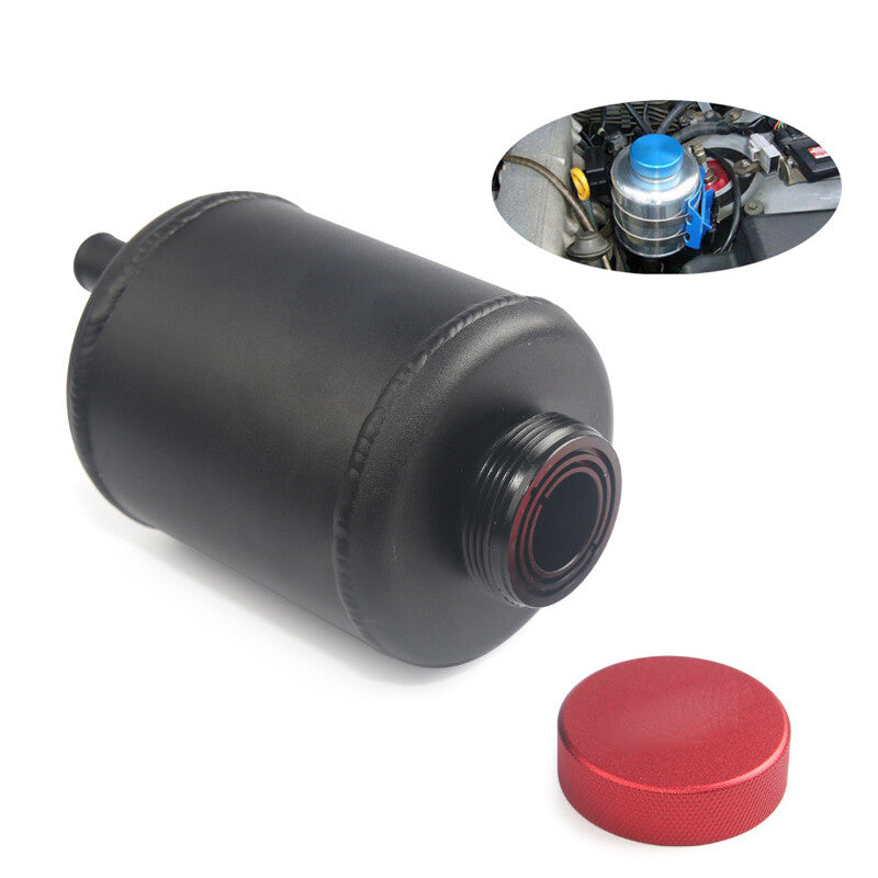 Black General Motors Racing Power Steering Fluid Reservoir with Clips - n