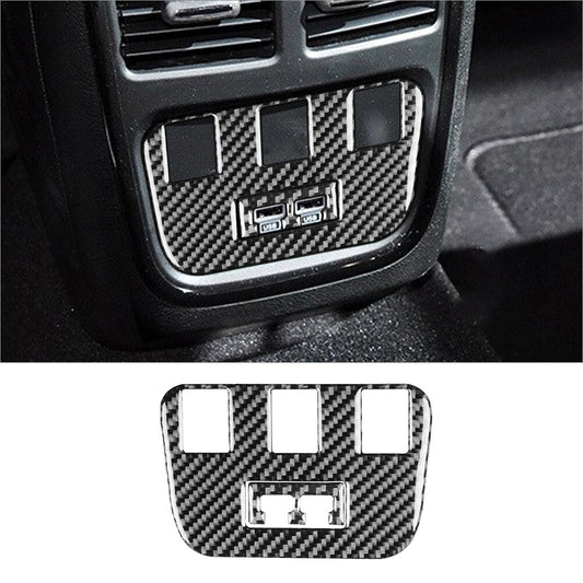 2X Red Carbon Fiber Central Air Vent Outlet Cover Trim for RAM Promaster 2014-21 v