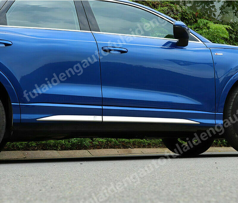 for Audi Q3 2019 2020 2021 Chrome ABS Door Body Side Skirt Molding Cover Trims