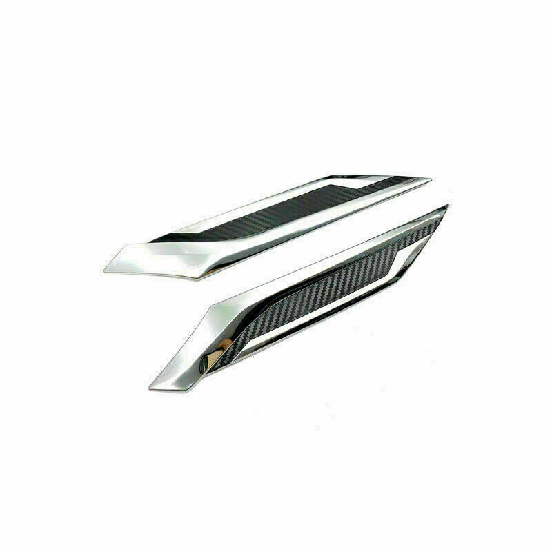 for Toyota RAV4 2019-2023 Carbon Fiber Chrome Front HeadLight Eyebrow Cover Trim