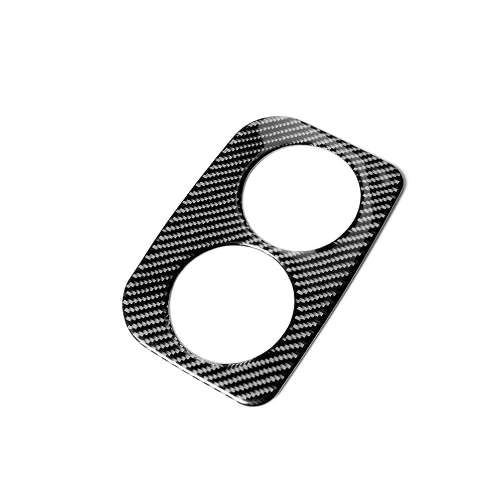 Carbon fiber rear for seat cupholder panel trim suitable for Subaru Forester 2013-18