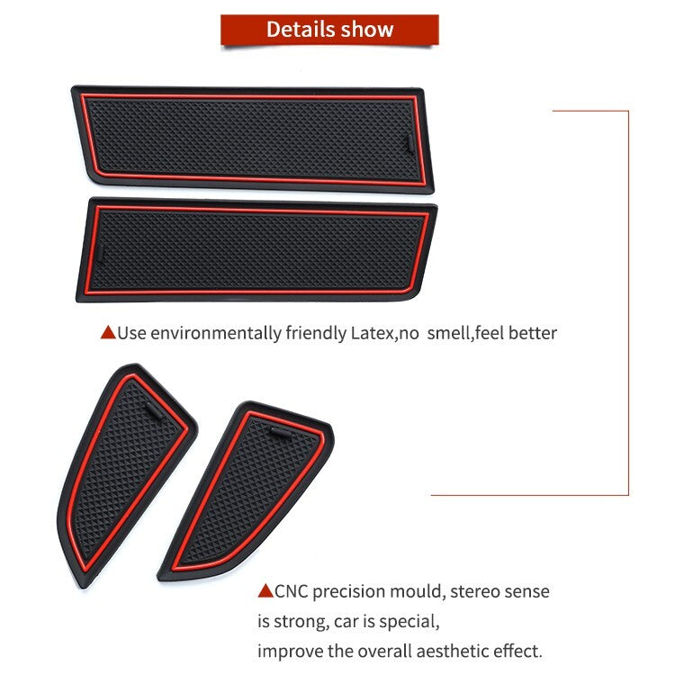 Anti-Slip Gate Slot Mat for Honda Accord 2023 Door Groove Pad Cup Holder white