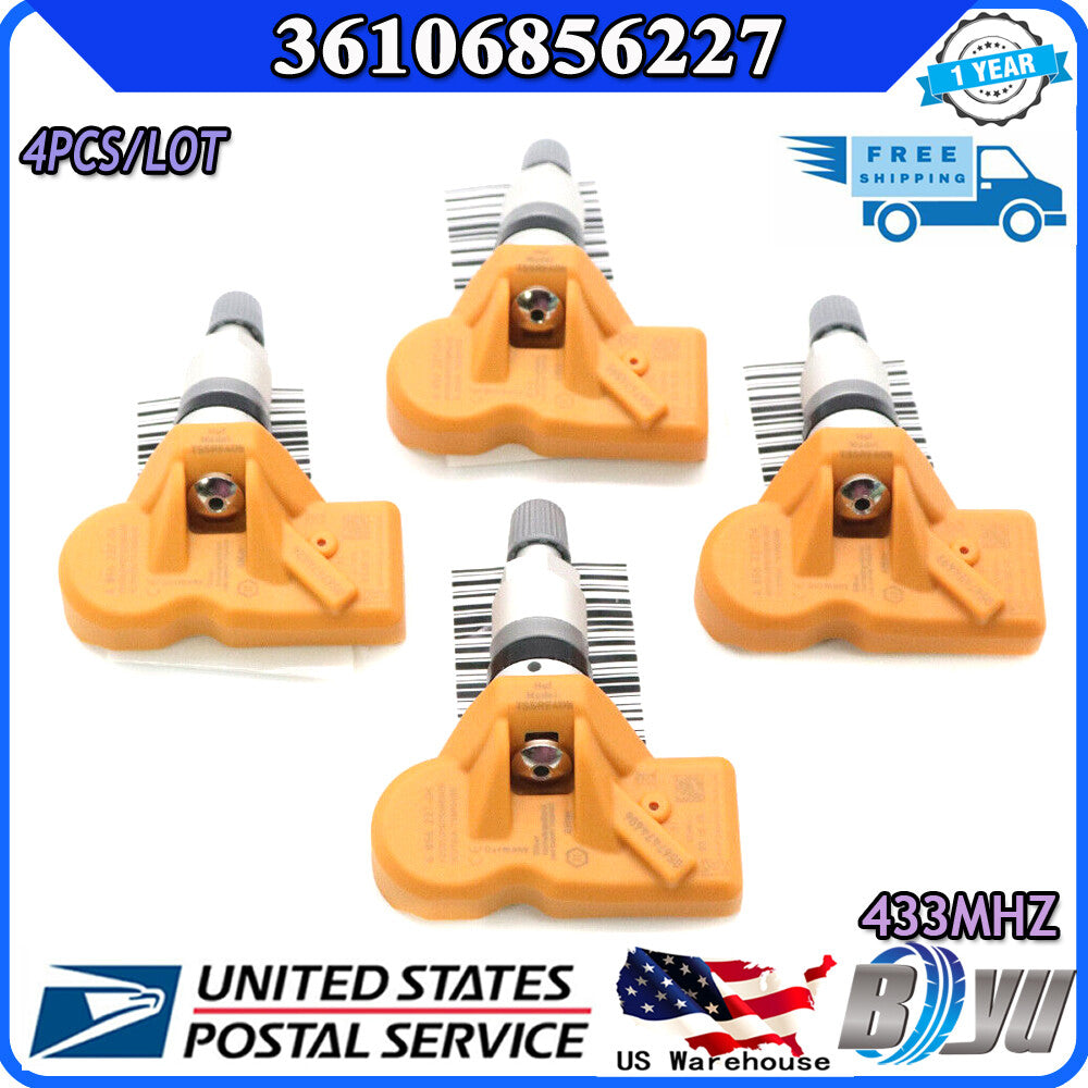 Package (4) 36106856227 Brand New Orange TPMS Tire Pressure Sensors for X3, X5, Z4, for Mini - v