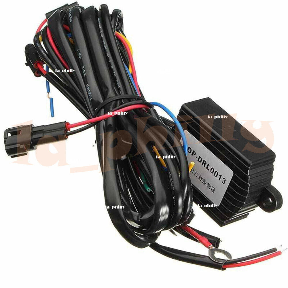 DC 12V DRL Daytime Running Light Dimmer Dimming Relay Control Switch Harness Q
