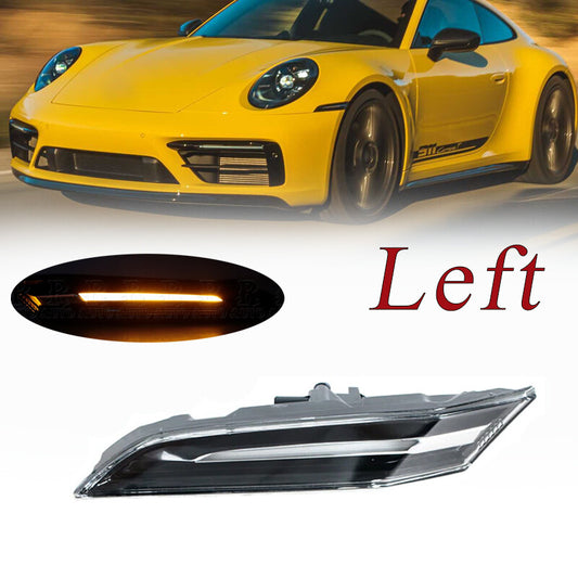 LED turn signal light on the left fender side for Porsche 911 992 GT3 Turbo 2020 - 2023