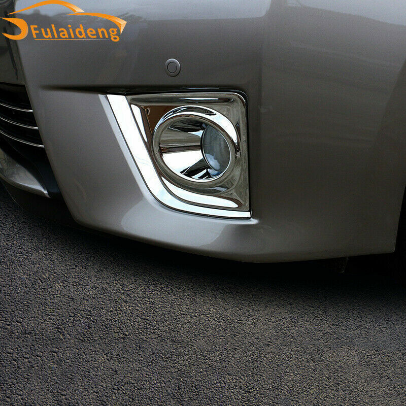 for Toyota for Corolla 2014-2016 ABS Chrome Silver Front Fog Light Lamp Cover Trim