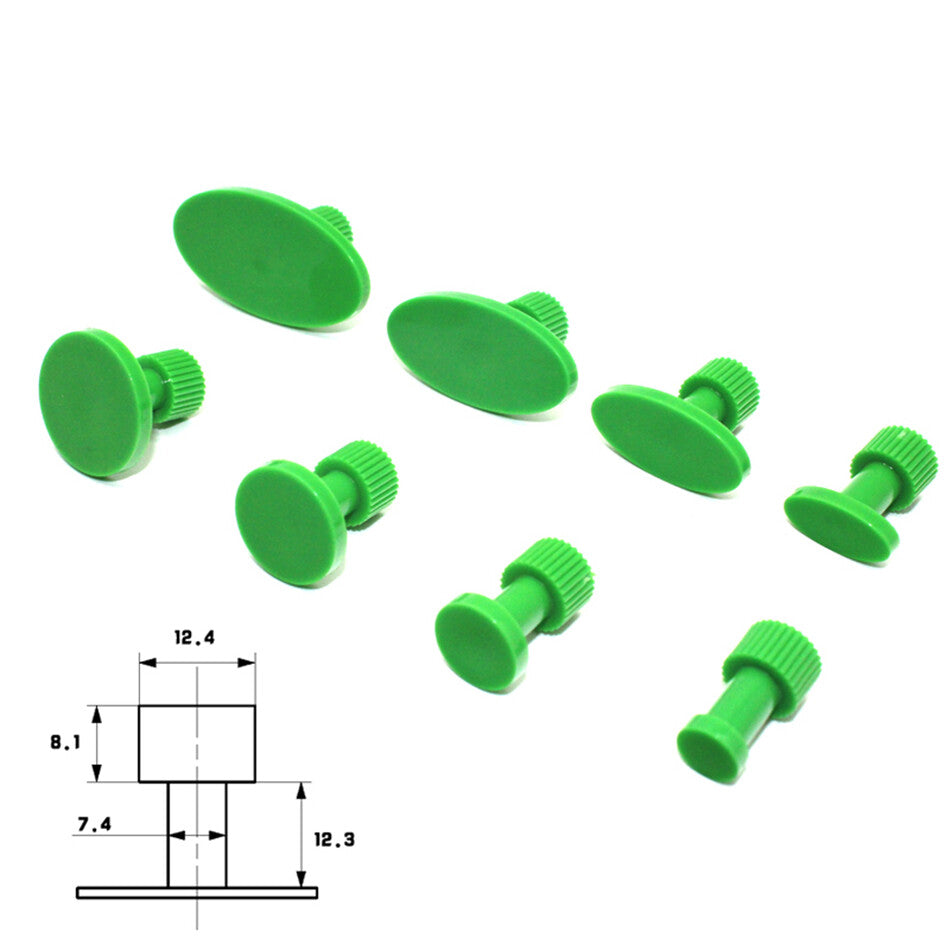 Green Smooth Surface Glue Tabs For Car Dent Puller System Dent Repair Tool Set v