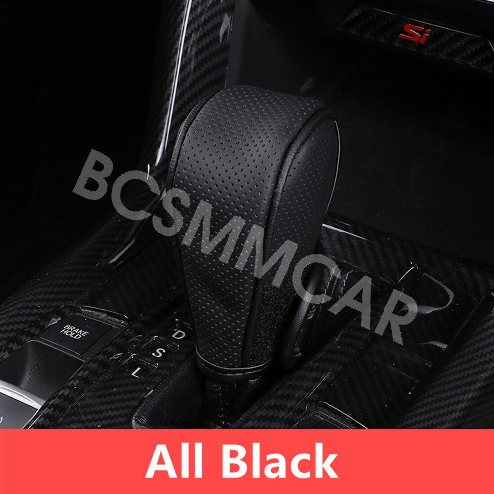 Car Gear Shift Cover Leather Gear Shift Cover for Car Shifter Interior Trim Q
