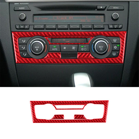 Red Gear Shift Frame Trim Cover Decoration Carbon Fiber for VW Touareg 2011-2018 v