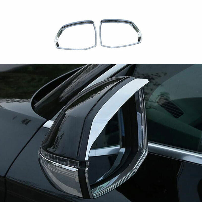 Fit for Audi Q7 2016-2019 ABS Chrome Rear View Side Door Mirror Frame Cover Trim