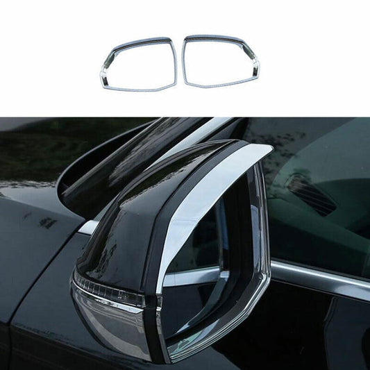 Fit for Audi Q7 2016-2019 ABS Chrome Rear View Side Door Mirror Frame Cover Trim