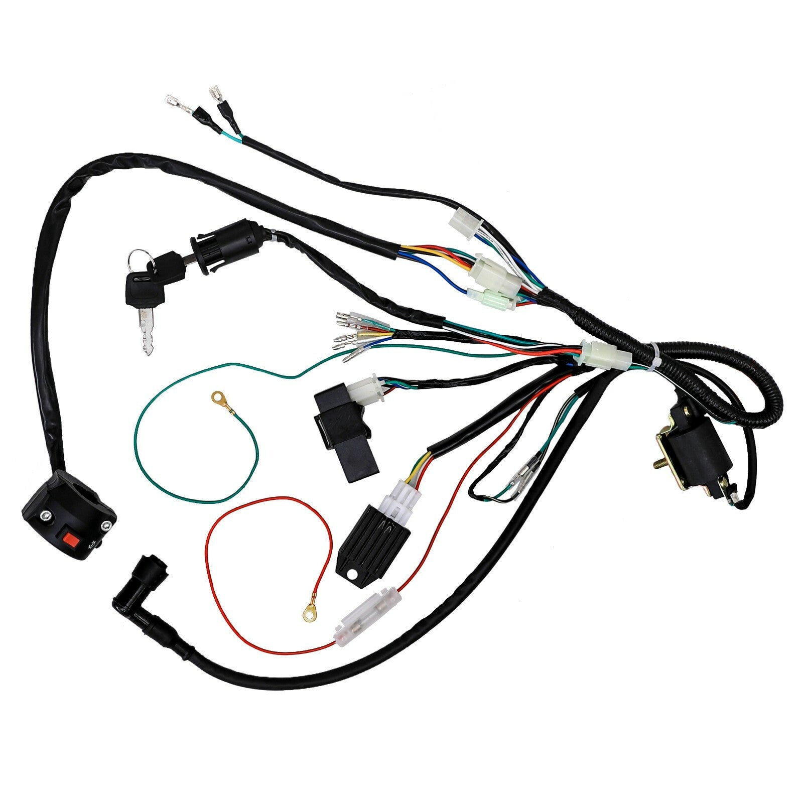 Wiring harness with light cable 110cc 125cc 140cc for Lifan Dirt Pit bicycle YX Zongshen