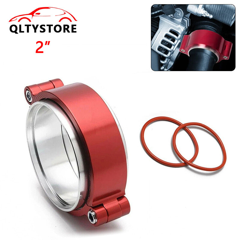 251mm Aluminum Quick Release V-Band Clamp Kit for Intake Intercooler Pipe Red